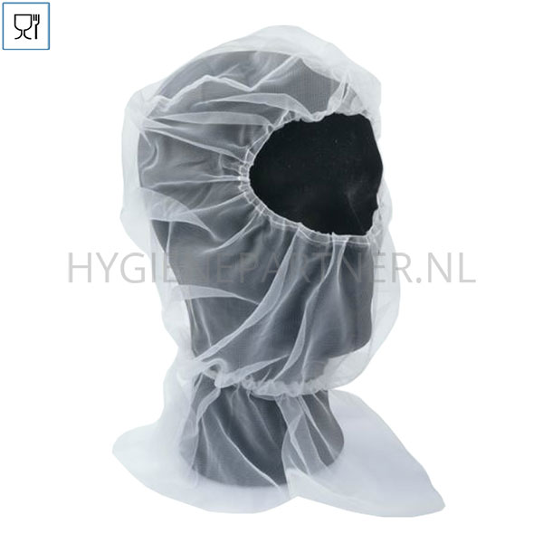 DI991012-50 Disposable hoofdkap nylon micromaas astrocap super fijne mazen wit