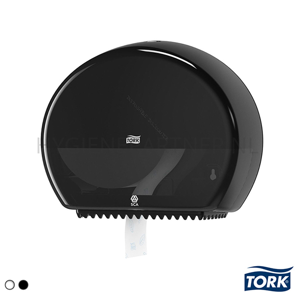 DP101025-90 Tork 555008 toiletroldispenser Mini Jumbo T2 zwart