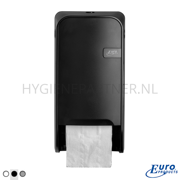 DP101040-90 Euro Products Quartz Black toiletpapier dispenser doprollen