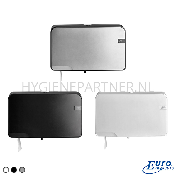 DP101041-50 Euro Products Quartz White toiletpapier dispenser duo mini jumbo