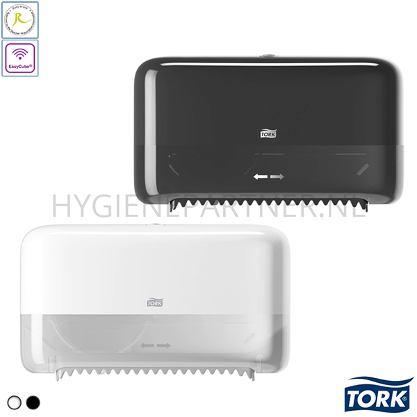 DP101044-50 Tork 558040 Twin Hulsloos Mid-size toiletpapier dispenser Elevation T7 wit