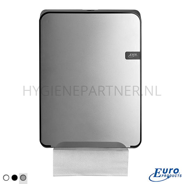 DP201029-89 Euro Products Quartz Silver handdoekdispenser multifold en C-vouw