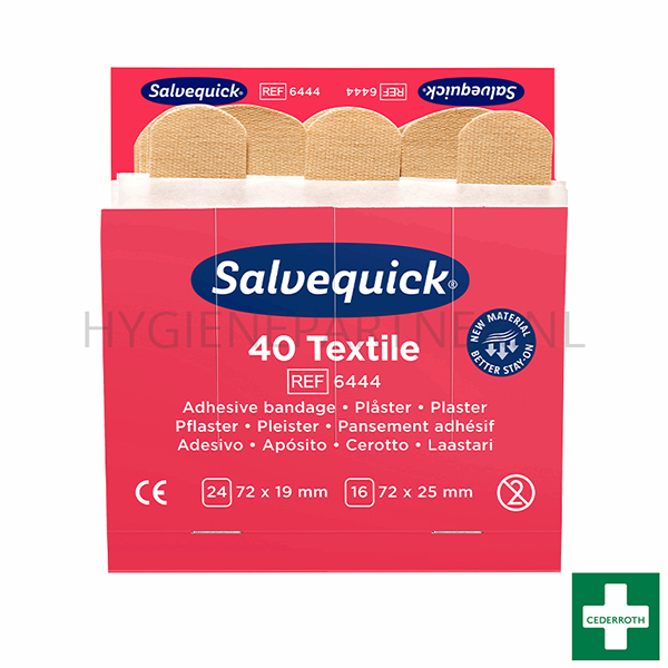 107153.000 Cederroth Salvequick 6444 pleisters textiel