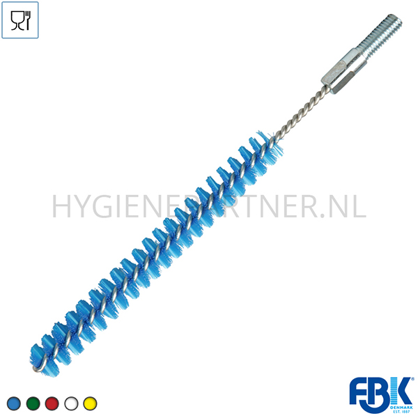 FB201022-30 Pijpborstel steelmodel medium FBK 10771-2 ø12x160 mm blauw