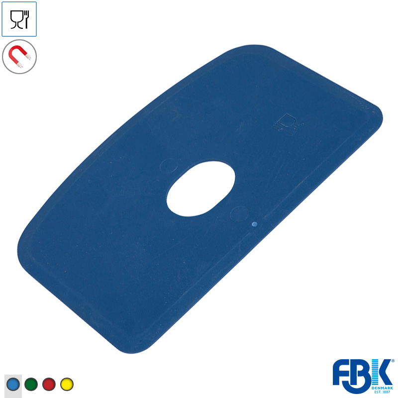 104647.030 FBK 71910-2 handschraper met gat detecteerbaar 146 mm blauw