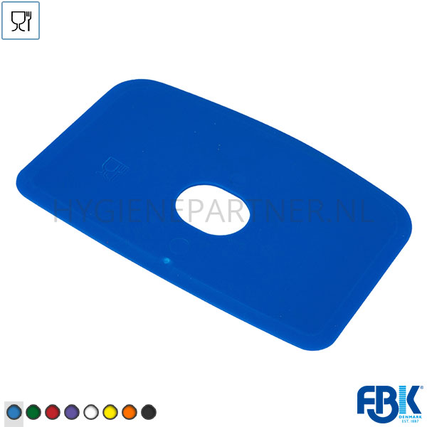 FB251016-30 FBK 81910-2 deegschraper met gat polypropyleen 146 mm blauw