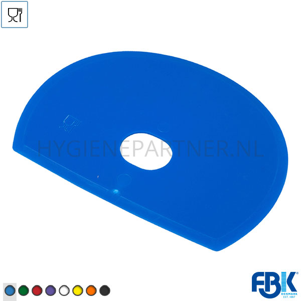 FB251018-30 FBK 81915-2 deegschraper met gat polypropyleen 160 mm blauw