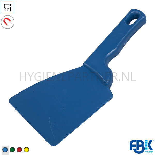 104662.030 FBK 72900-2 handschraper detecteerbaar ergonomisch polypropyleen 100 mm blauw