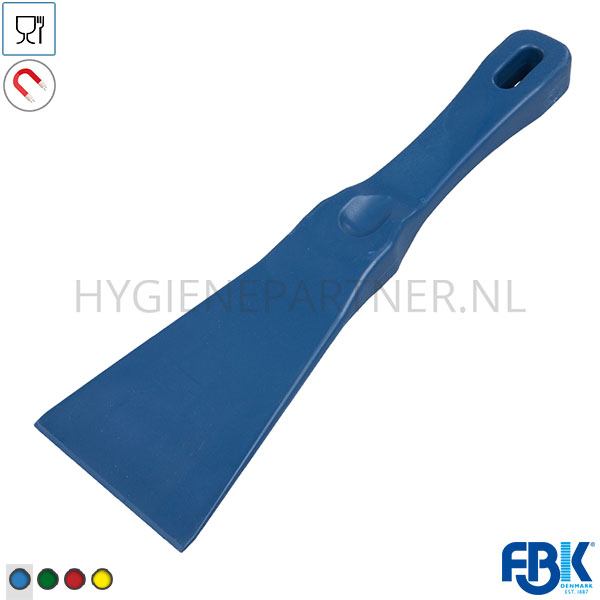 104663.030 FBK 72904-2 handschraper detecteerbaar polypropyleen 75 mm blauw