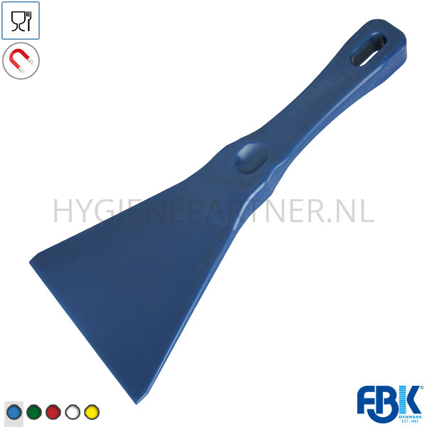 104664.030 FBK 75109-2 handschraper detecteerbaar polypropyleen 110 mm blauw