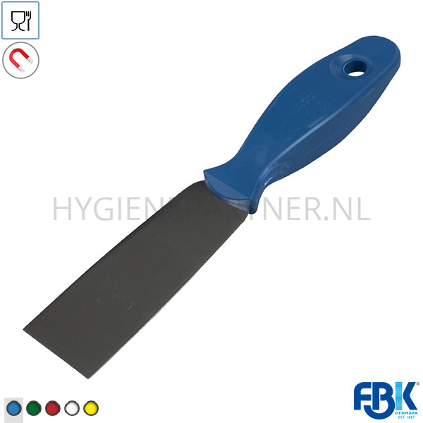 FB261009-30 FBK 78042-2 handschraper detecteerbaar RVS blad 40 mm blauw