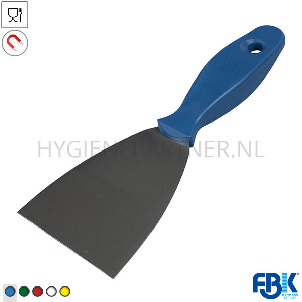 104670.030 FBK 78082-2 handschraper detecteerbaar RVS blad 80 mm blauw