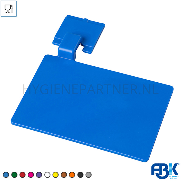 FB551004-30 Bordje voor ophangrail FBK 80002-2 110x75 mm blauw