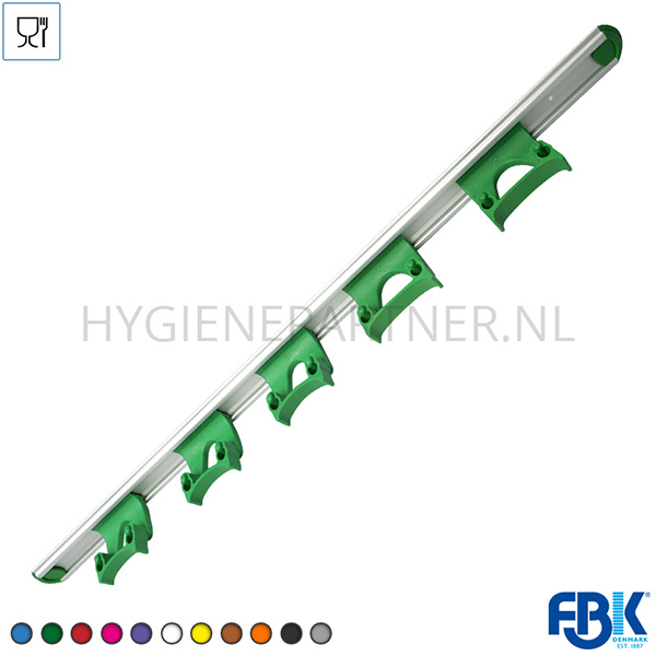 FB551008-20 Ophangrail 5x klem FBK 15157-5 900 mm groen
