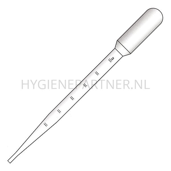 HC401044 Pasteurpipetten niet steriel 155 mm vulvolume 3.2 ml schaal 0.5 ml