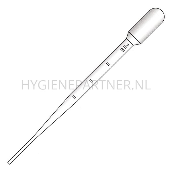 HC401314 Pasteurpipetten niet steriel 152 mm vulvolume 1.8 ml schaal 0.5 ml