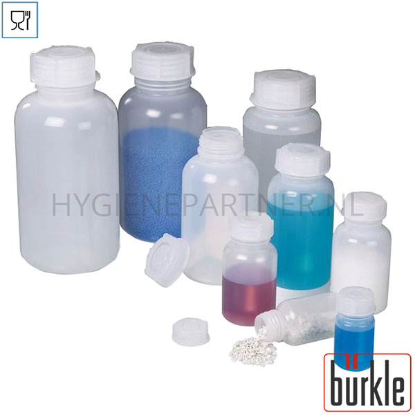 HC401397 Burkle fles brede hals LDPE Ø59x114 mm 200 ml transparant