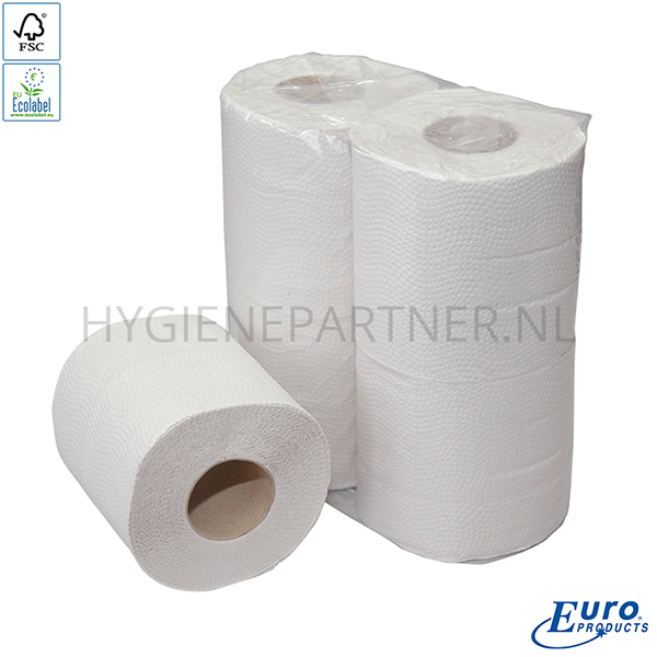 PA051002 Euro Products toiletpapier recycled tissue 2-laags 200 vel wit