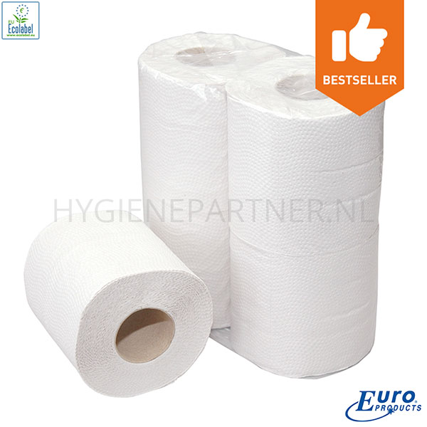 PA051008 Euro Products toiletpapier cellulose tissue 2-laags 400 vel wit