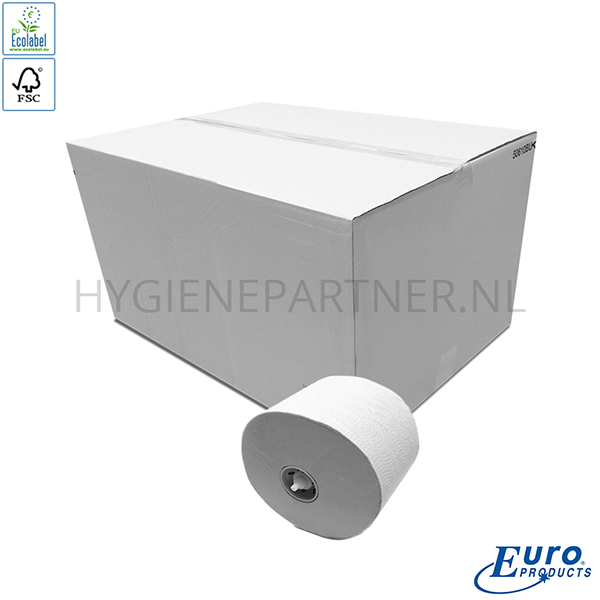 PA051020 Euro Products toiletpapier doprol tissue euro eco 2-laags 100 meter wit