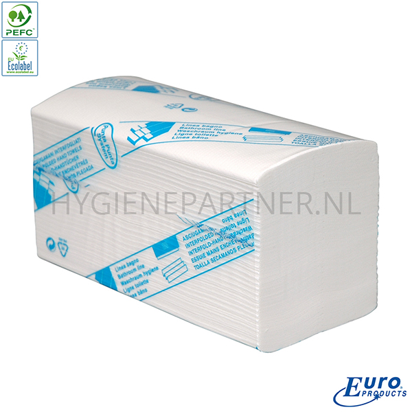 PA101009 Euro Products handdoekpapier interfold cellulose 3-laags 320x220 mm wit