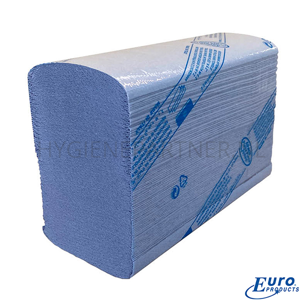 PA101032 Euro Products handdoekpapier multifold cellulose 2-laags 270x215 mm blauw