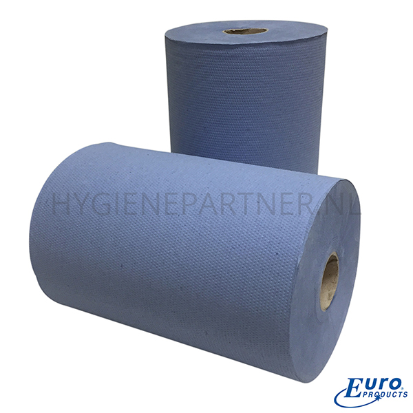 PA151003 Handdoekrol Euro cellulose verlijmd 3-laags 80 meter blauw