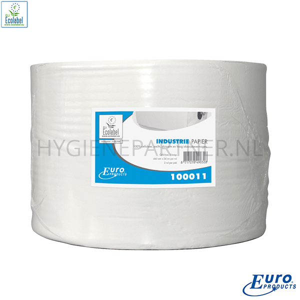 PA251019 Euro Products poetspapier industrierol 1-laags cellulose 460 meter wit