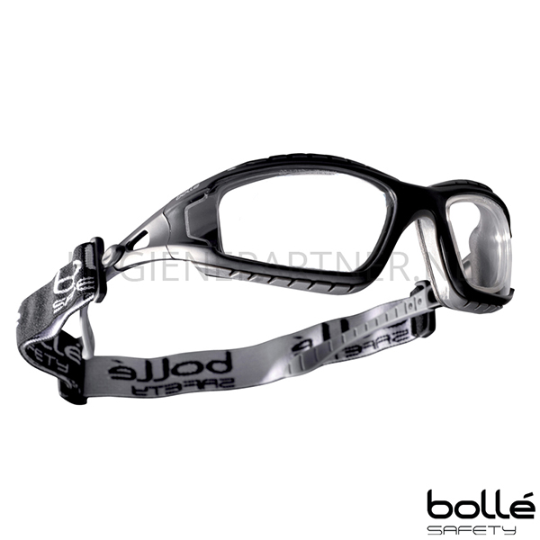 PB051010 Bollé Tracker II TRACPSI veiligheidsbril PLATINUM helder met hoofdband