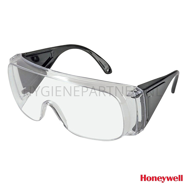 PB061015 Honeywell Polysafe Clear/Black Visitorspec overzetbril polycarbonaat helder