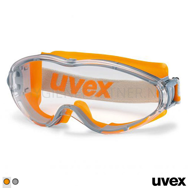 PB071032-70 Uvex 9302245 ruimzichtbril polycarbonaat helder geventileerd grijs/oranje