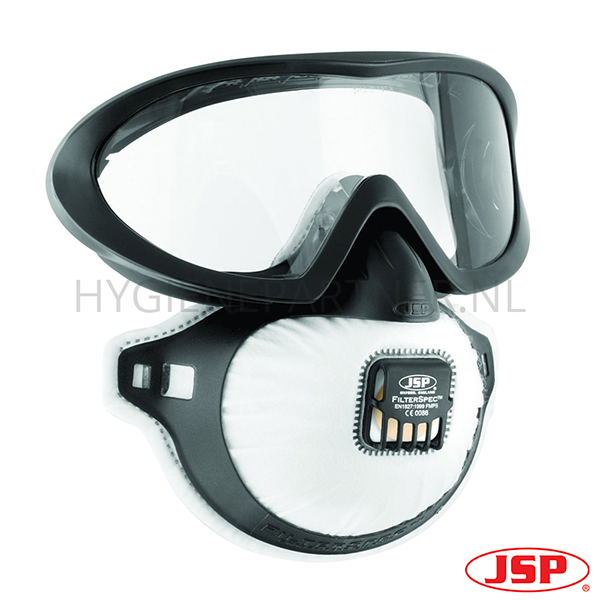 PB251058 JSP Filterspec PRO stofmasker en overzetbril FFP3 met uitademventiel