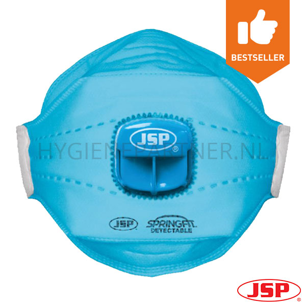 109672.000 JSP SpringFit Blu 429ML stofmasker vouw FFP2 NR D met uitademventiel