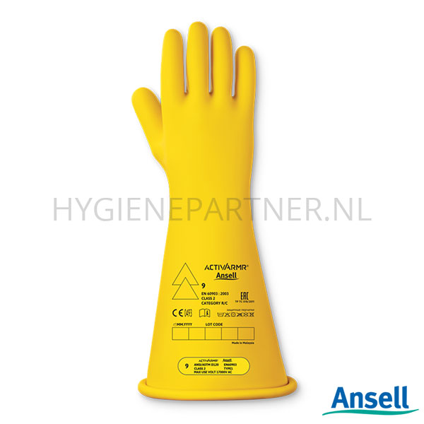 PB501053 Ansell ActivArmr RIG214Y handschoen elektrische bescherming klasse 2