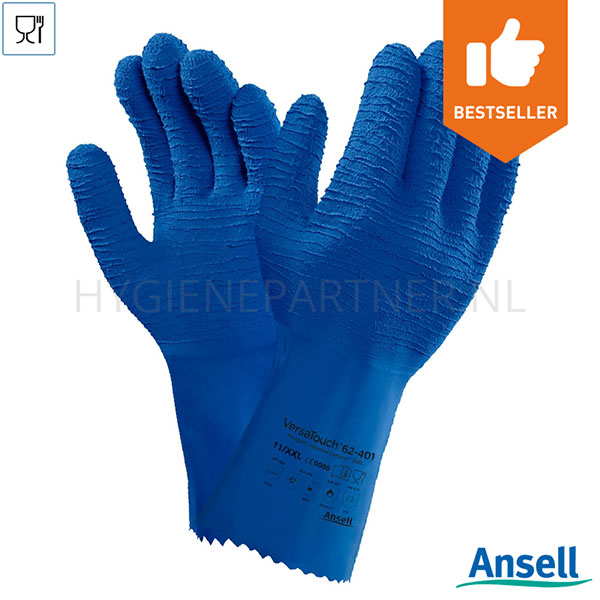 PB551091-30 Ansell AlphaTec 62-401 handschoen latex thermisch- en chemiebestendig
