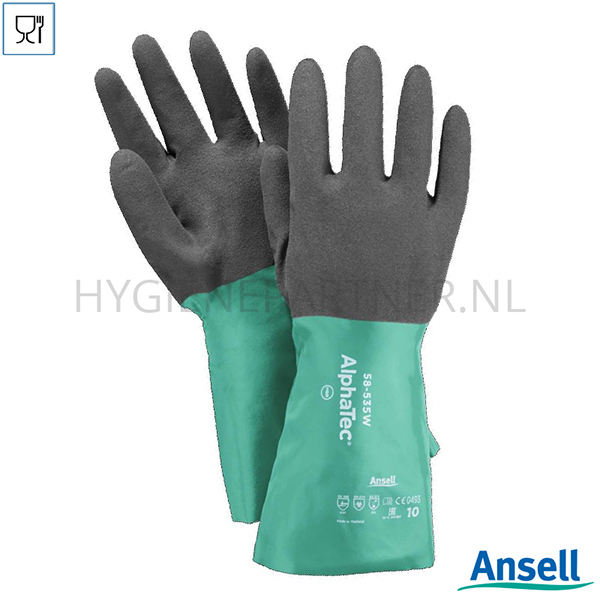 PB551097-20 Ansell AlphaTec 58-535W handschoen nitril chemiebestendig