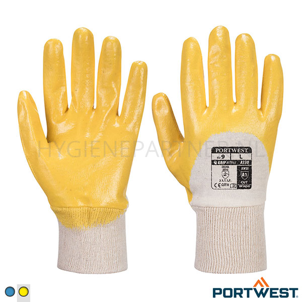 PB601004-60 Portwest A330 handschoen nitril mechanische bescherming geel
