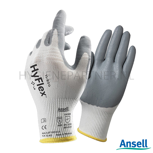 PB601011 Ansell HyFlex 11-800 handschoen nitril mechanische bescherming