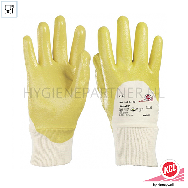 PB601043-60 KCL Sahara 100 handschoen nitril mechanische bescherming