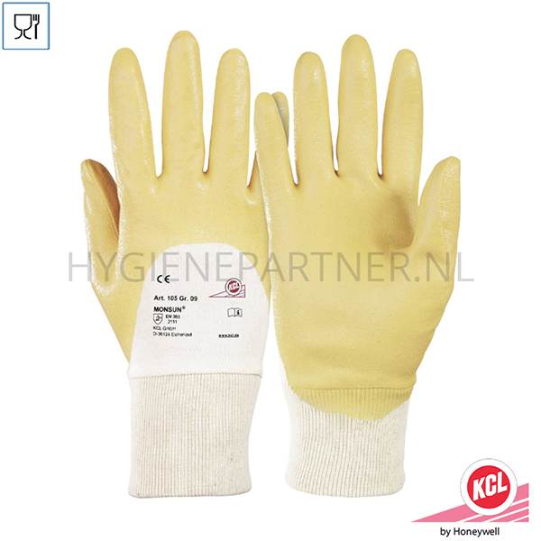 PB601045-60 KCL Monsun 105 handschoen nitril mechanische bescherming