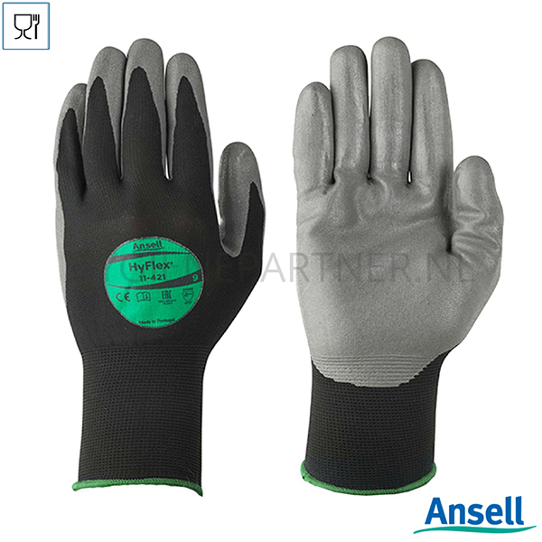 PB601081-90 Ansell HyFlex 11-421 handschoen PU/nitril mechanische bescherming