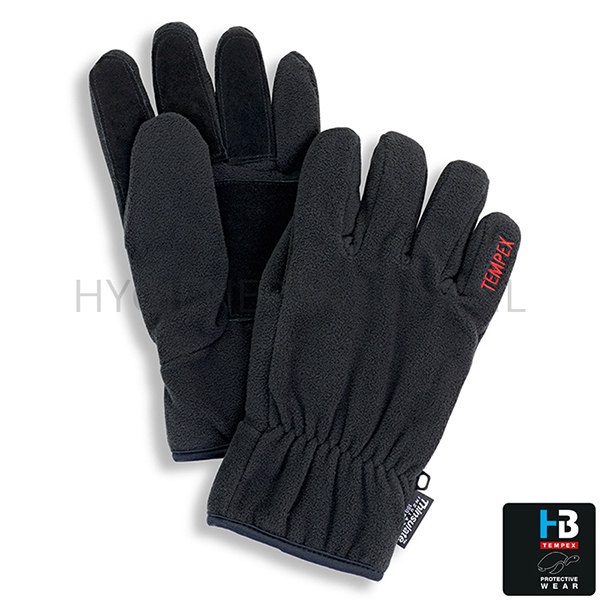 PB701048-90 HB Tempex handschoen koudebestendig polar-fleece zwart