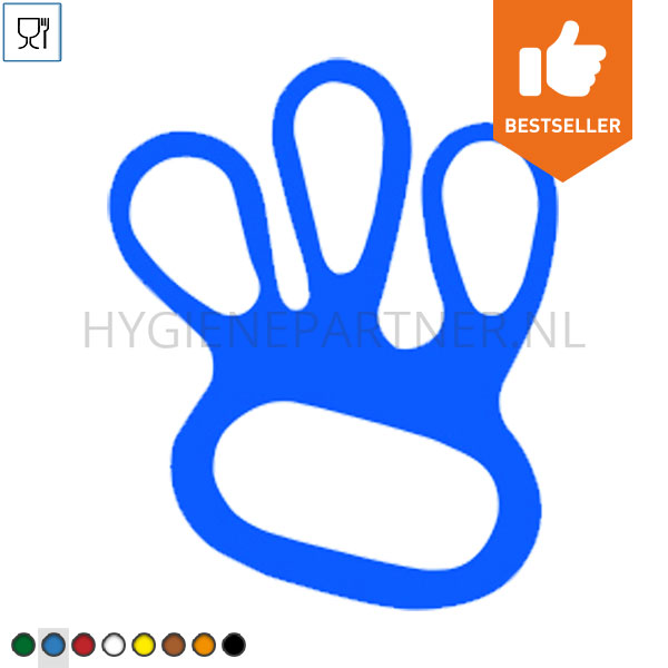 PB751006-30 Handschoenspanner PU voor metalen veiligheidshandschoenen blauw