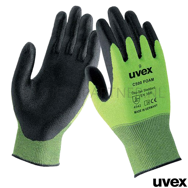 PB751060-20 Uvex C500 Foam handschoen HPE Soft-Grip-Foam snijbestendig