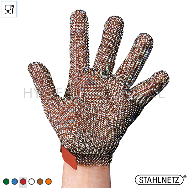 beginsel Maak het zwaar Bully Stahlnetz Protec metalen handschoen RVS snijbestendig | Hygienepartner.nl