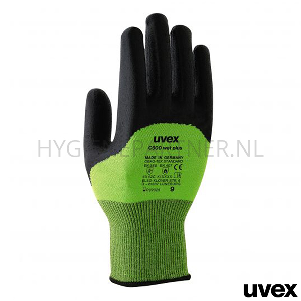 PB751080-20 Uvex C500 Wet Plus handschoen HPE snijbestendig