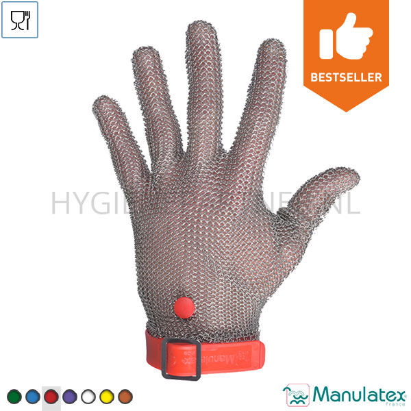 Veel gevaarlijke situaties Panter Verraad Manulatex GCM metalen handschoen RVS snijbestendig | Hygienepartner.nl
