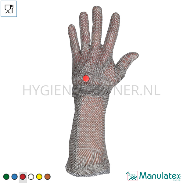 PB751091 Manulatex Wilcoflex metalen handschoen lang manchet RVS snijbestendig L