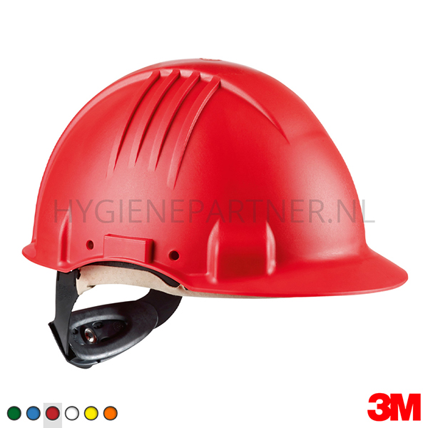 PB801039-40 3M G3501 veiligheidshelm glasvezel/polyamide 4-punt draaiknop rood