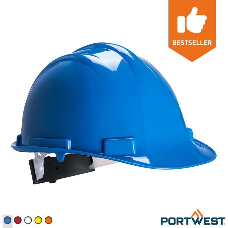 PB801040-32 Portwest PS57 Expert Base veiligheidshelm HDPE 4-punt draaiknop korenblauw